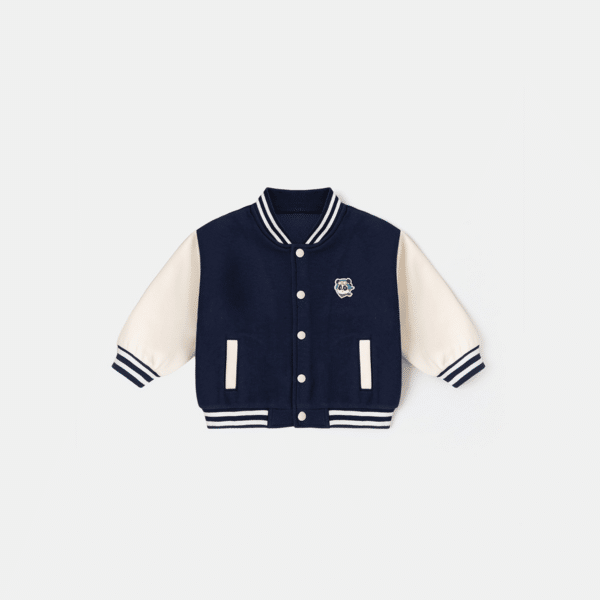 Kids Boy Bomber Jacket Button-Front