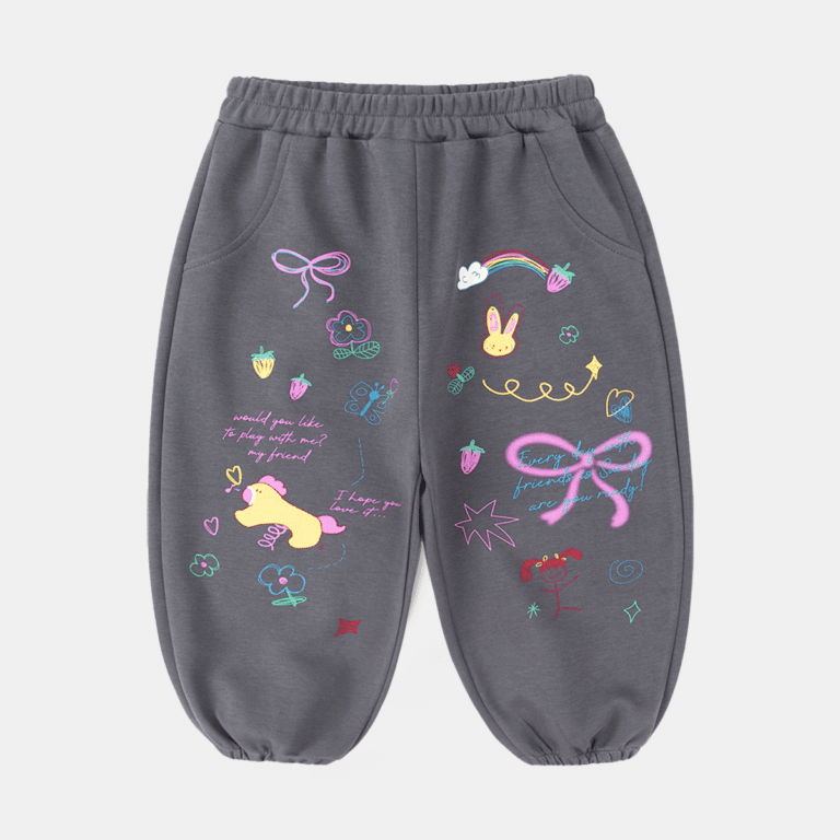 Kids Girl Bottom Drawstring Sweatpants